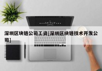 深圳区块链公司工资[深圳区块链技术开发公司]