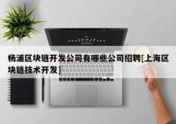 杨浦区块链开发公司有哪些公司招聘[上海区块链技术开发]